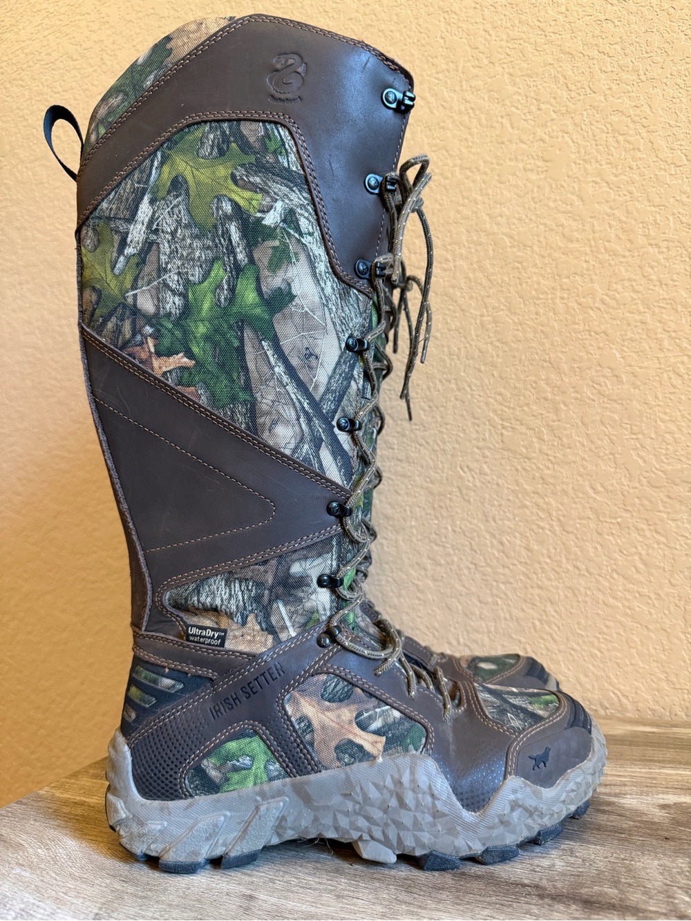 Irish Setter VaprTrek 17" Waterproof Snake Boot Hunting Boots Size Mens 8.5 D